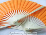 wedding orange silk fan Chinese