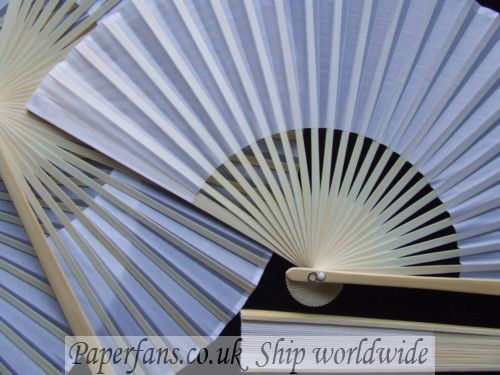wedding white silk fan