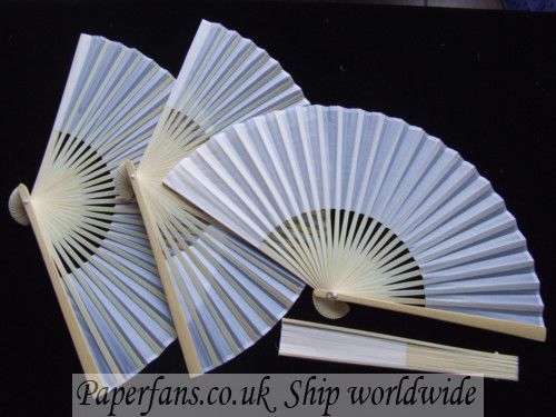 wedding white silk fan-