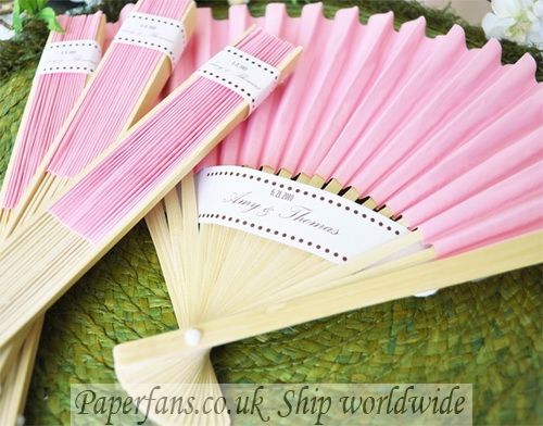 paper pink handheld fan
