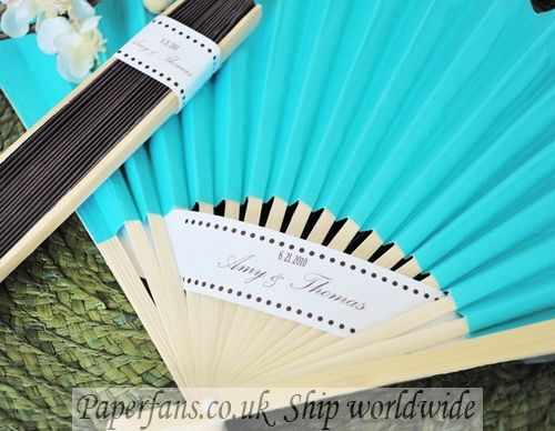 paper blue oriental fan