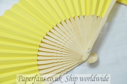 paper yellow foldable fan