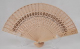 wooden hand fan sandalwood scen