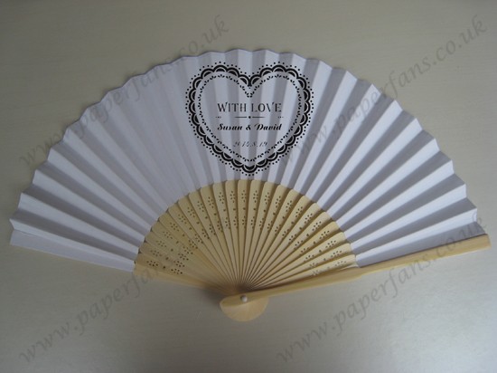 Nice personalized paper wedding fans