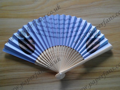 personalized fashion wedding invitations wooden hand fan